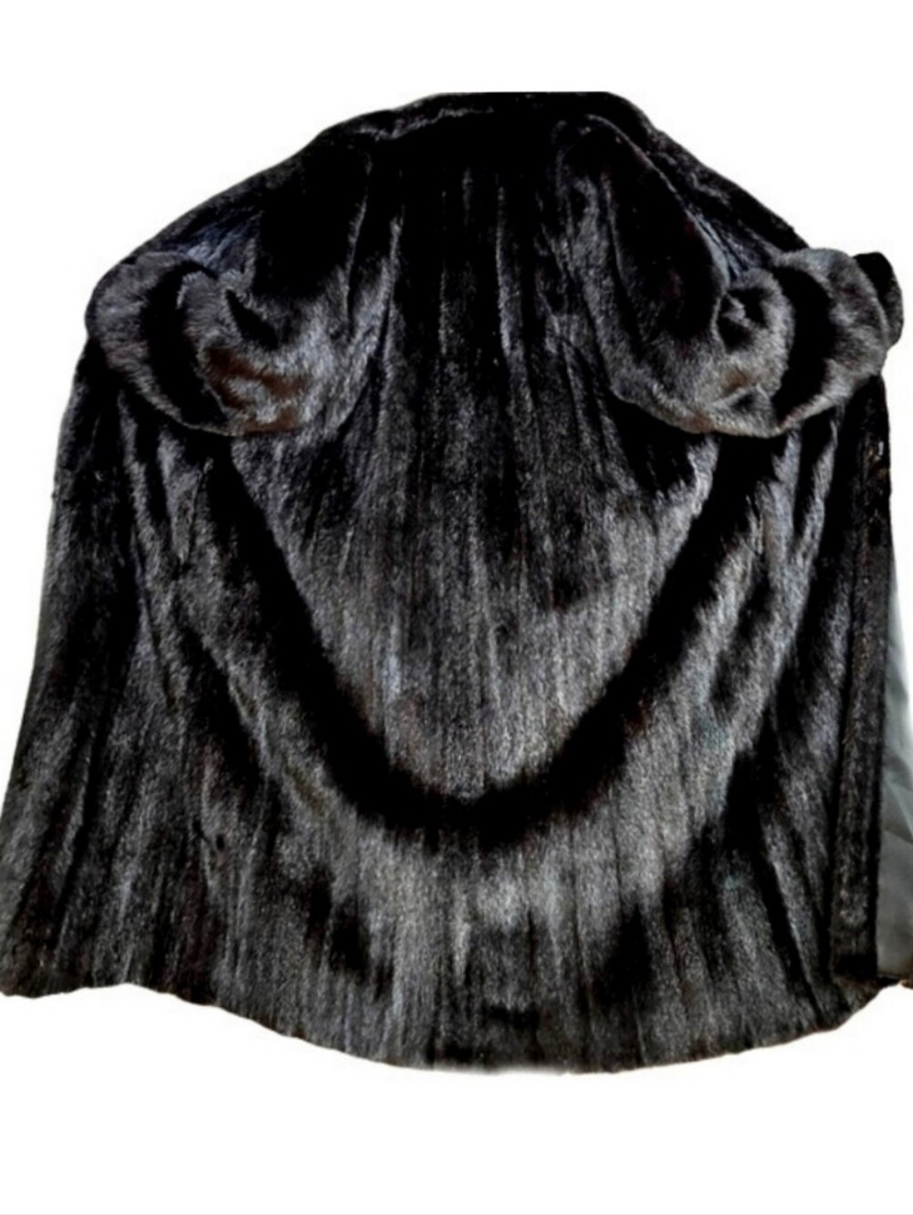 Genuine Black Mink Fur Coat True Vintage Long Full Length Coat